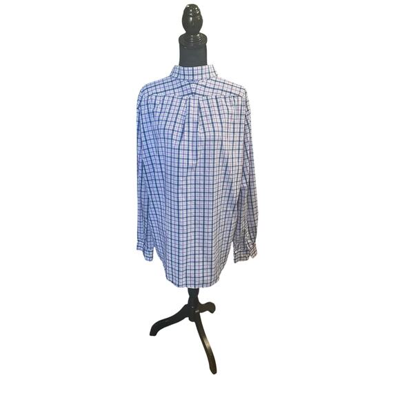 Lands’ End Blue Long Sleeve Tailored Fit Button-Up Shirt Size XL - Picture 5 of 6